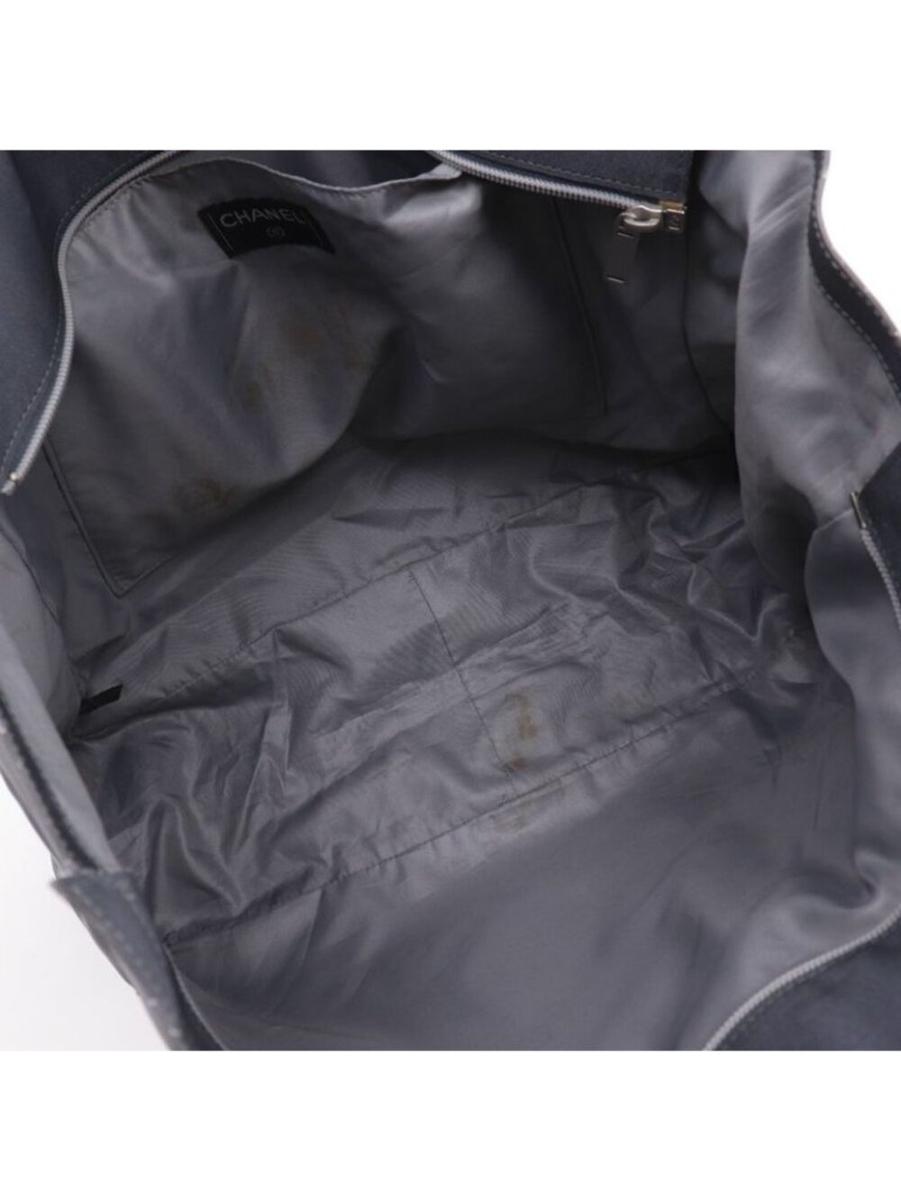 Chanel Sportsline Logo Nylon Gray Tote - Picture 6 of 10